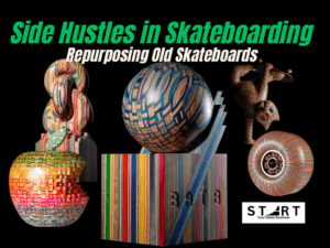 Side Hustles in Skateboarding: Transforming Old Skateboards Into Art